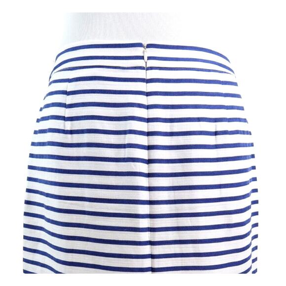 NWT J Crew Size 4 The Pencil Skirt Lined Nautical Stripe Blue White - Picture 6 of 12